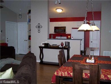 Dining Room. View from dining room into the kitchen...very open floor plan.