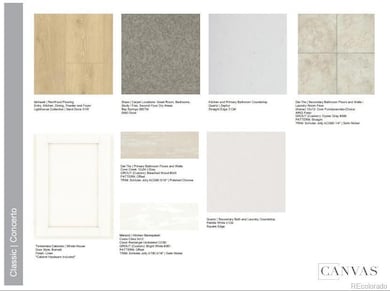 Design Selections. Home is under construction, design selections subject to change.