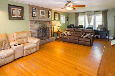 Off the foyer, the great room (or living room) is 