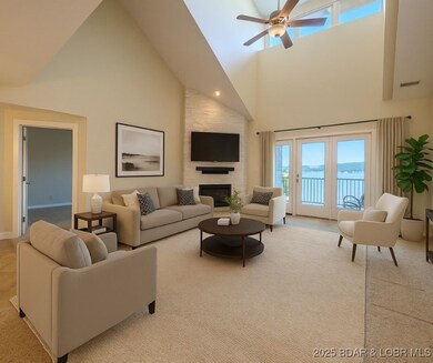 Virtually staged living area