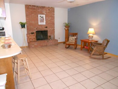 Big family room w/brick fireplace