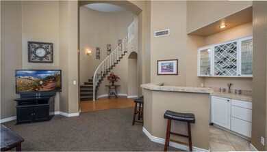 Living Room with Wet Bar