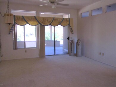 Living room with slider to patio