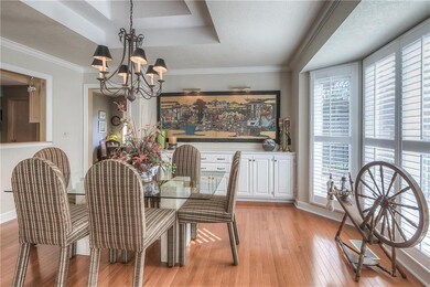 Gleaming hardwood floors in the kitchen, and dinin