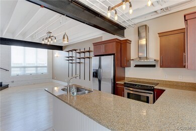 This is such a great view! Notice exposed ceilings