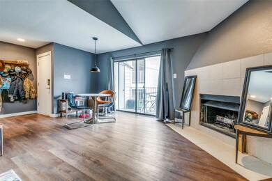 Dining area featuring hardwood / wood-style floori