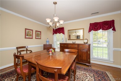 Dining Room is off the foyer.