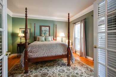 To continue with traditional style, downstairs office with French doors on your right, but currently being used as extra bedroom....