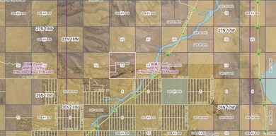 Aerial map of property and surrounding area with p