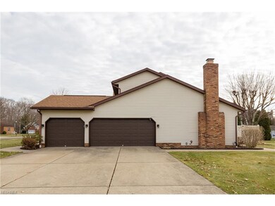 Three car attached garage.