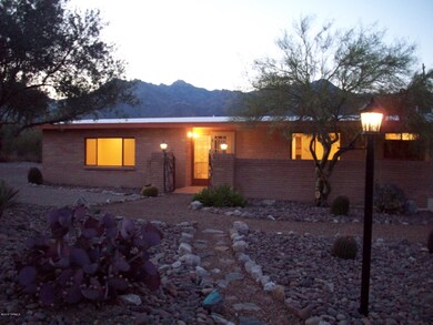 Lighted Front Entry at Dusk_ 2