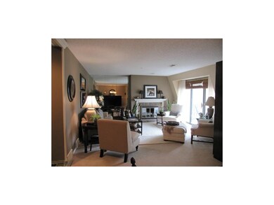 Spacious Living Rm has gas start fireplace and tre