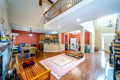 Open floor plan with Dining Room, Great Room and K