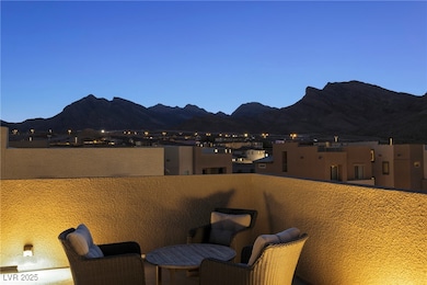 Patio / terrace featuring a mountain view