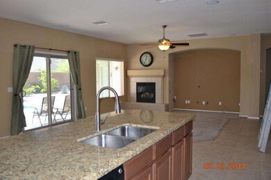 Granite counter with sink