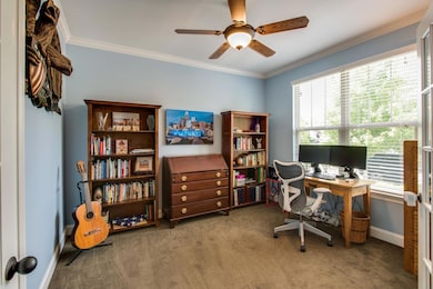 NEW CARPET NOT PICTURED HERE.  COME SEE IT! IT LOOKS GREAT! Wide open office with French Doors!!