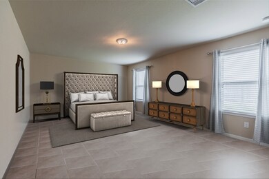 Come and unwind after a long day in this magnificent master suite! This spacious room features tile flooring, custom paint, and a large windows with privacy blinds.