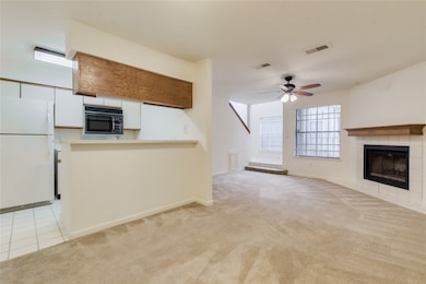 This kitchen is open to the family room.