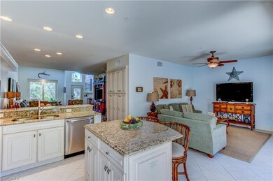 Kitchen and family room