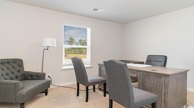 View of carpeted office space