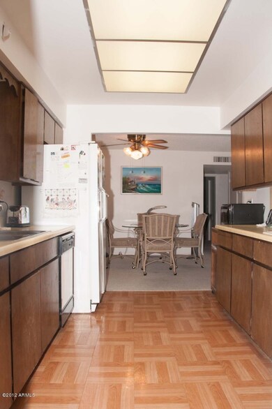 Kitchen view towards dining area.