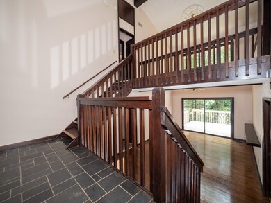 Foyer looking down to dining room