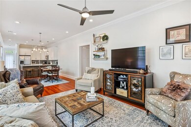 Gleaming wood floors