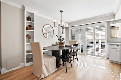 Dining room with two tned paint throughout.