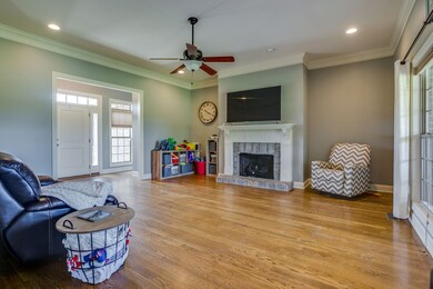 View of living room from breakfast room.