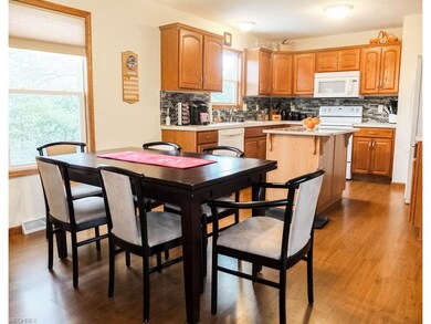 Kitchen is open to the dining room.