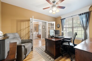 Professional office with french doors.