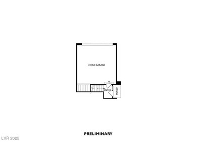 First floor entry and attached Garage