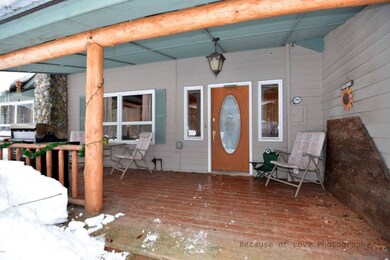 Front entrance and covered porch