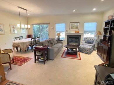 Living room/Dining room with Gas fireplace