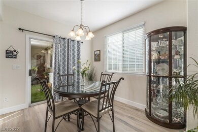 Dinning area leads to private patio
