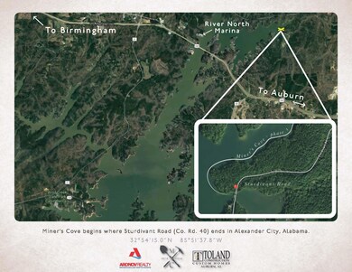 Map location for miners Cove