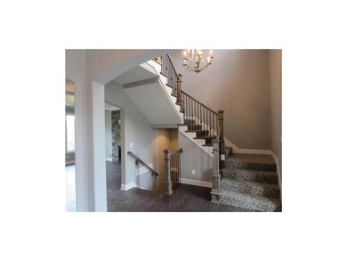Designer carpet on stairway