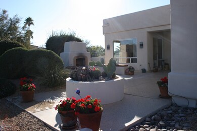 New fireplace on patio