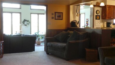 Family room is open to the kitchen and game room. 