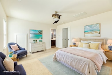 Digitally staged Primary Suite with Ensuite Bathro