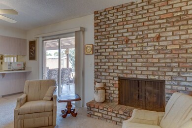 Family Room Brick Fireplace
