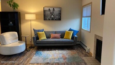 Living room with fireplace