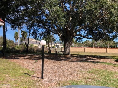 Picnic area beside building