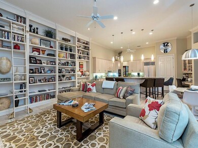 Built-in Library in Family Room.