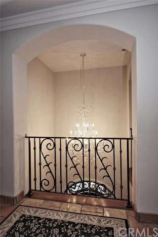 Large chandelier at entry way