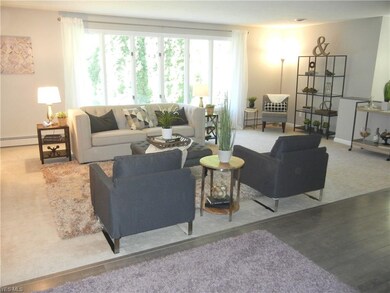 Angle to living room from foyer entrance