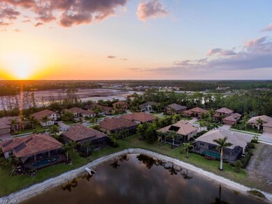The home is situated on the far right on the lake 