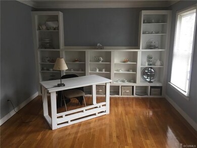 Formal Living Rom with Bookshelves & Lovely Wood F