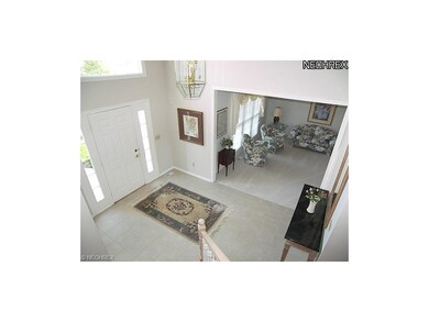 The foyer opens to the living room