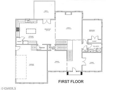 1st Floor Plan - Room Dimensions are approximate.